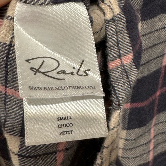 Rails willow ruffle sleeve flannel button up shirt size small - Picture 11 of 11